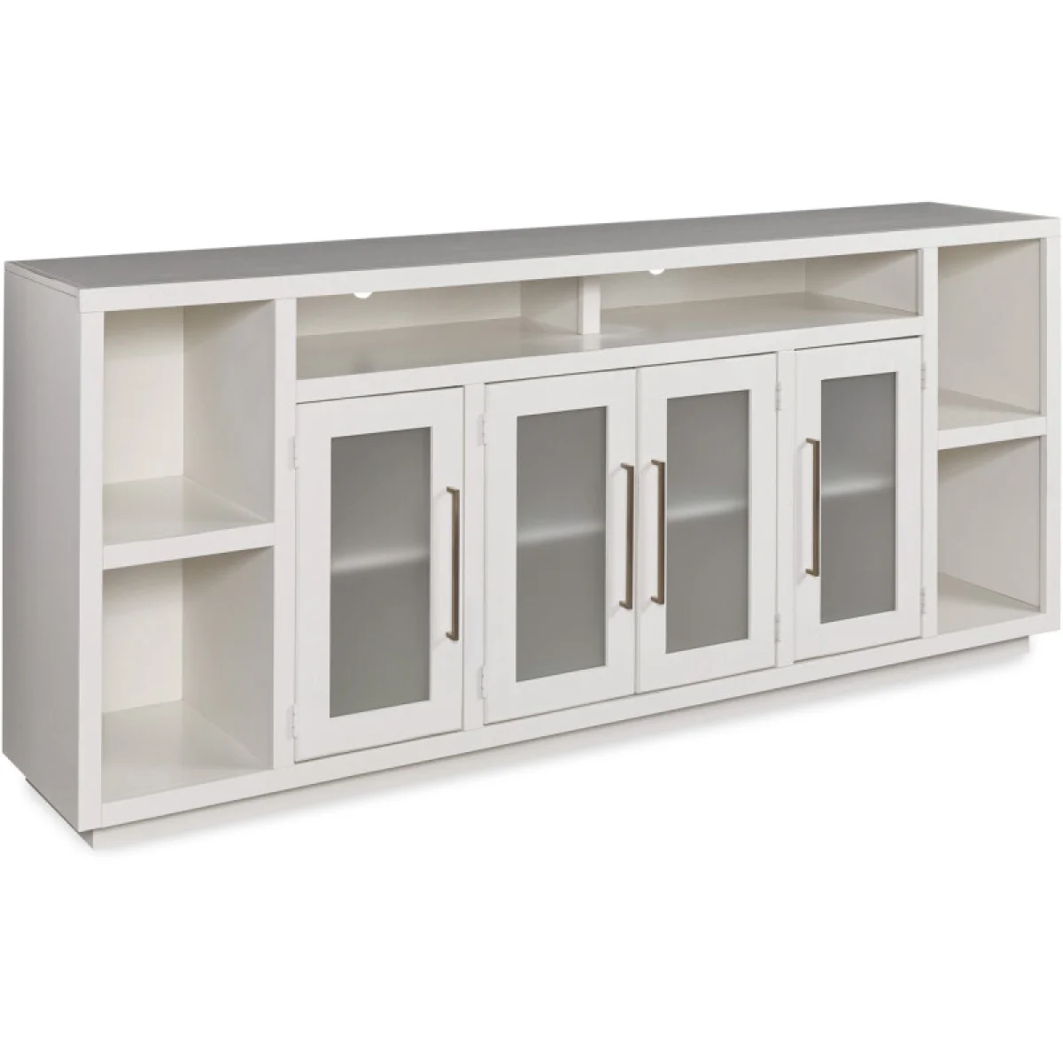 Perry 84″ Console W/ 4 Doors MAA1260-BLK Entertainment Stands Aspen Home 9