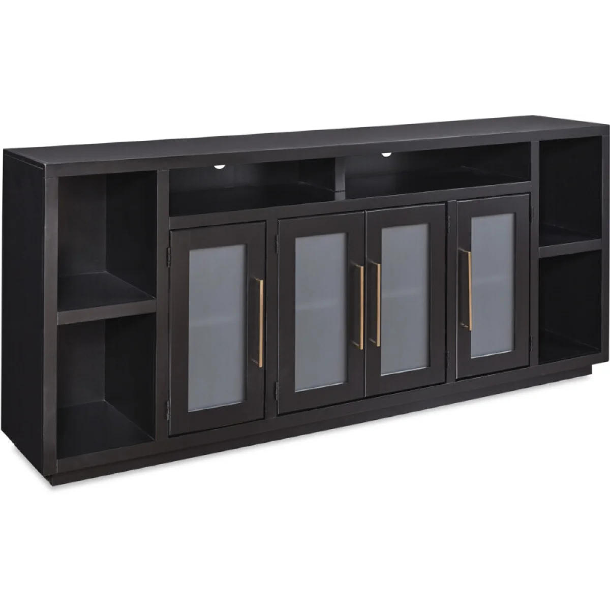 Perry 84″ Console W/ 4 Doors MAA1260-BLK Entertainment Stands Aspen Home 11