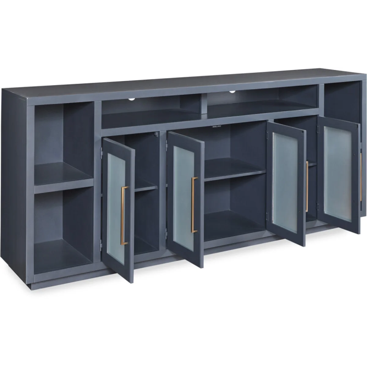 Perry 84″ Console W/ 4 Doors MAA1260-BLK Entertainment Stands Aspen Home 15