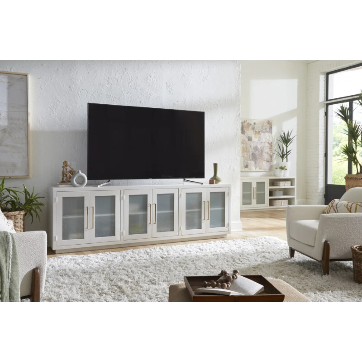 Perry 97″ Console W/ 6 Doors Entertainment Stands Aspen Home 10