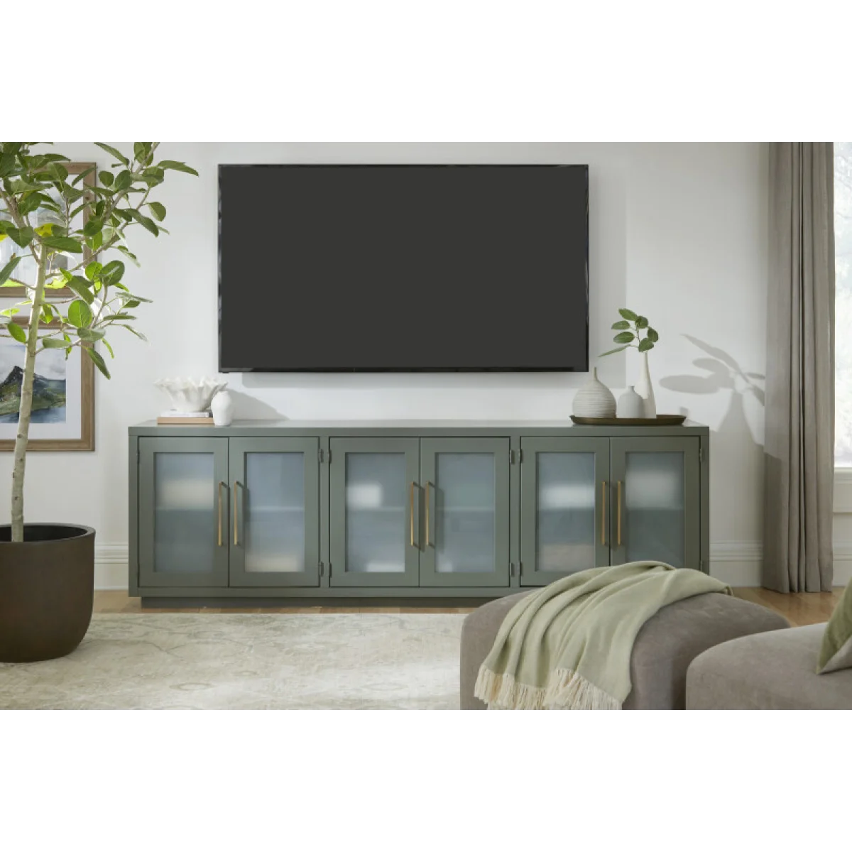 Perry 97″ Console W/ 6 Doors Entertainment Stands Aspen Home 6