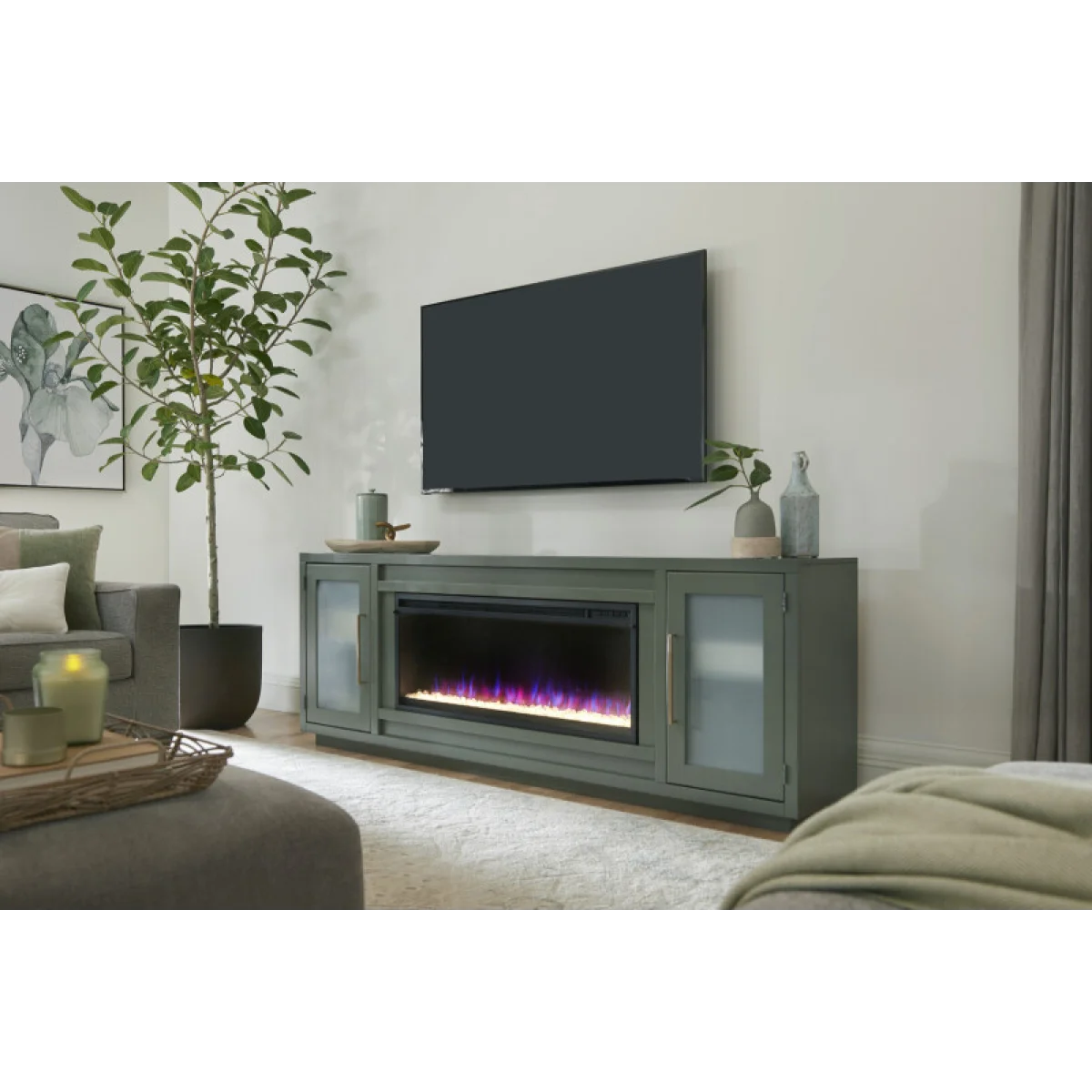 Perry 84″ Fireplace Console Fireplaces Aspen Home 6