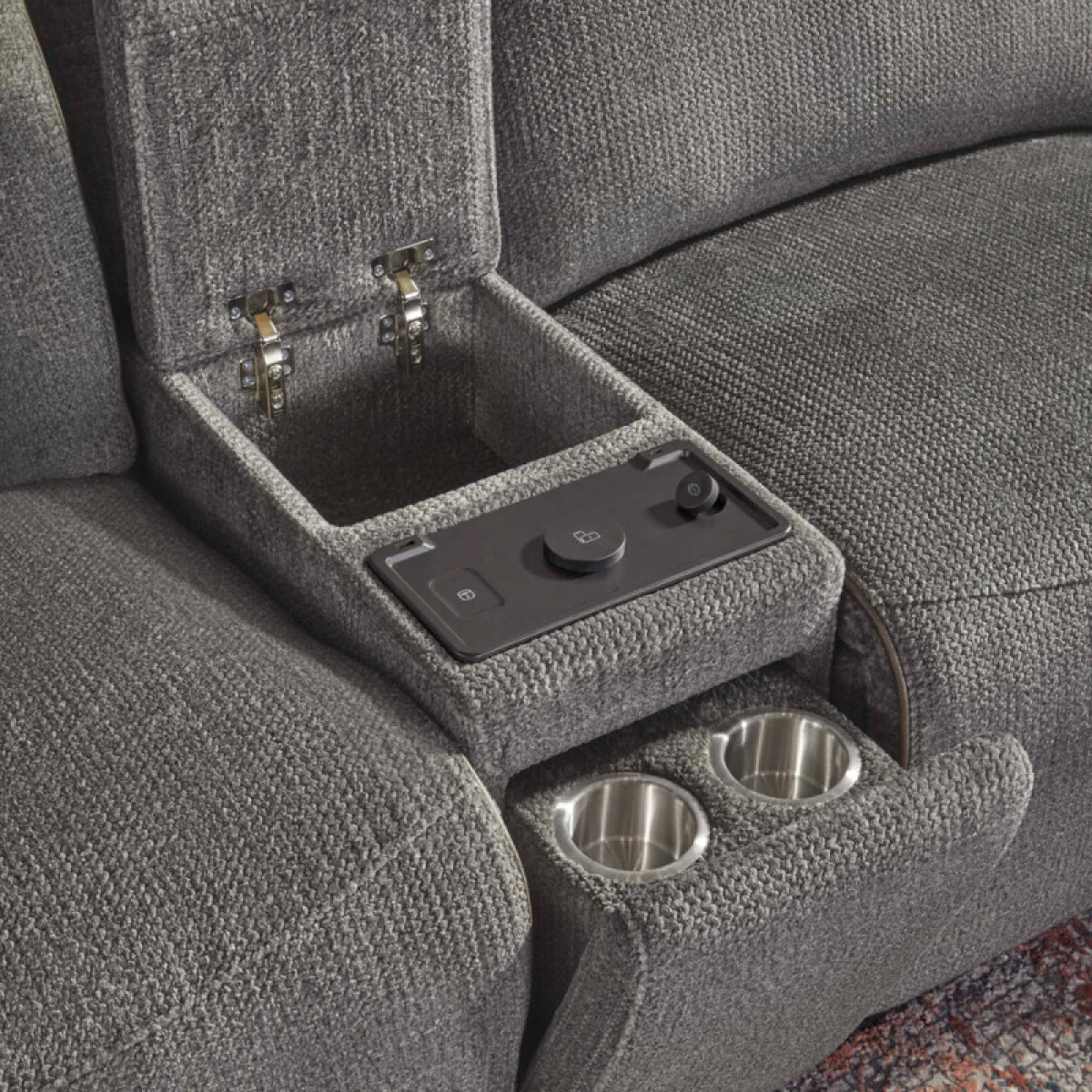 Alpine – Airy Midnight 6pc Zero Gravity Modular Power Reclining Sectional Recliners Airy Midnight 9
