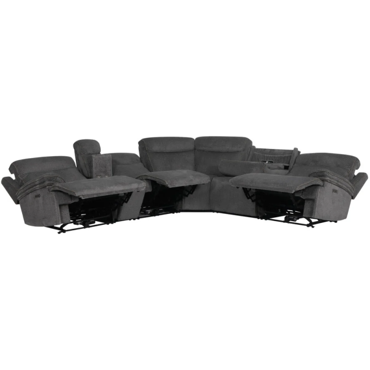 Alpine – Airy Midnight 6pc Zero Gravity Modular Power Reclining Sectional Recliners Airy Midnight 13