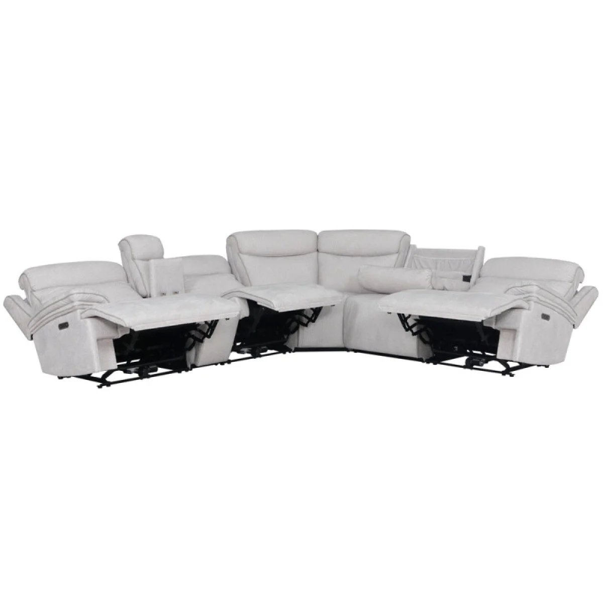 Alpine – Airy Snow 6pc Zero Gravity Modular Power Reclining Sectional Recliners Airy Snow 8