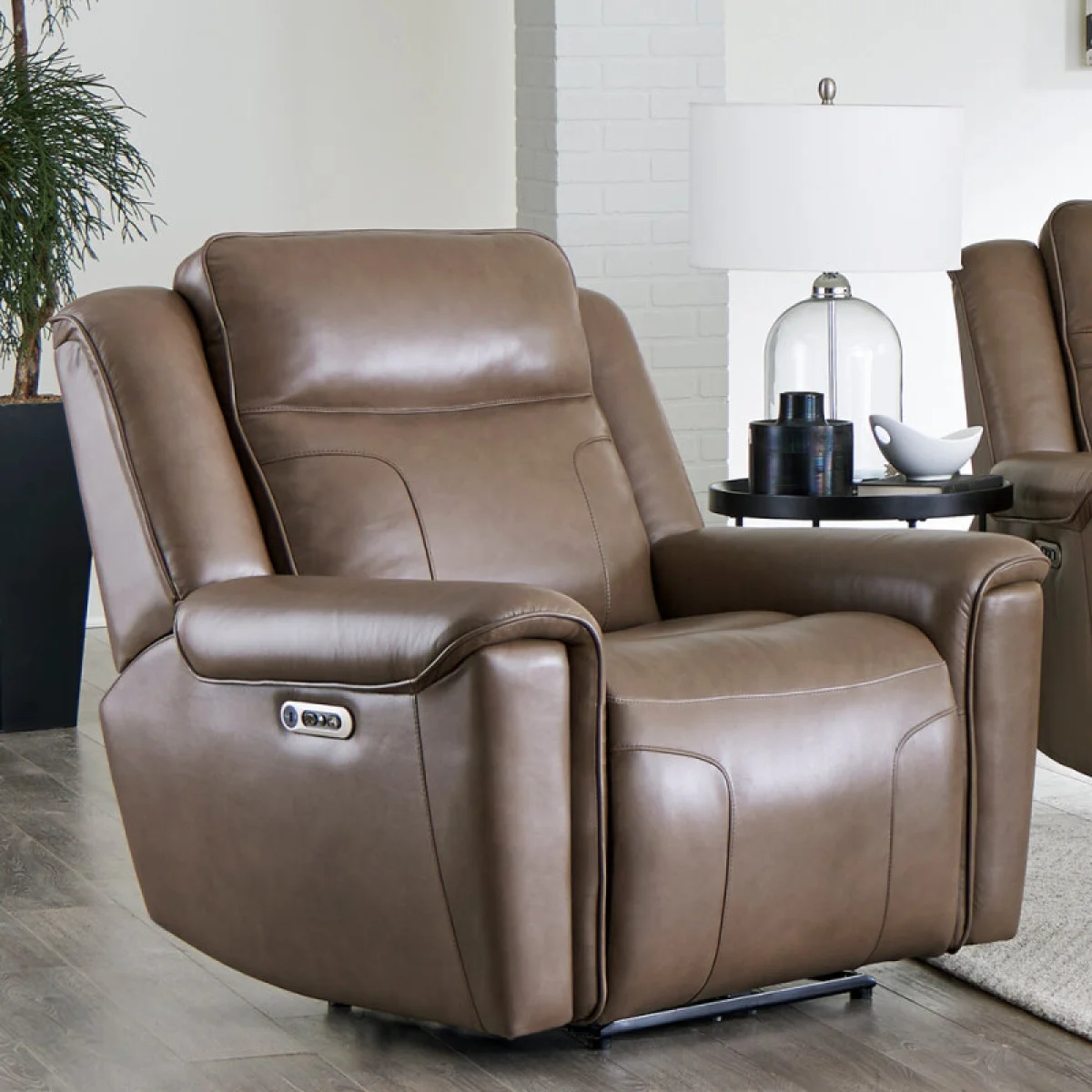 Atlantis – Smooth Latte Power Zero Gravity Recliner Recliners Brown 4