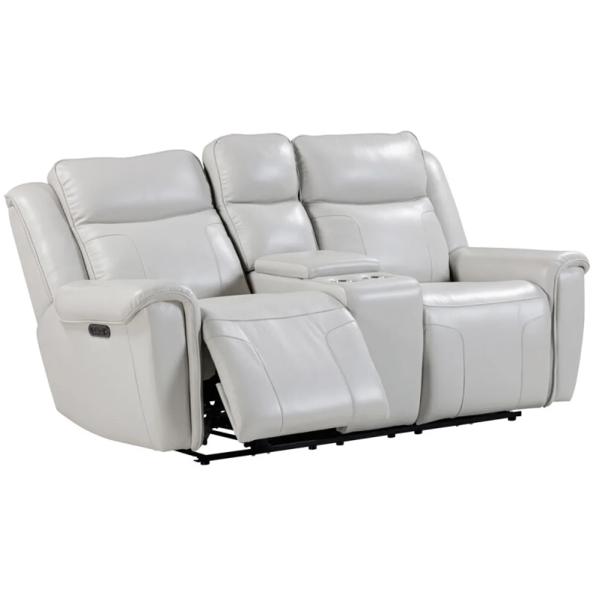 Atlantis – Whisper Ivory Power Zero Gravity Console Loveseat Recliners Cream 8