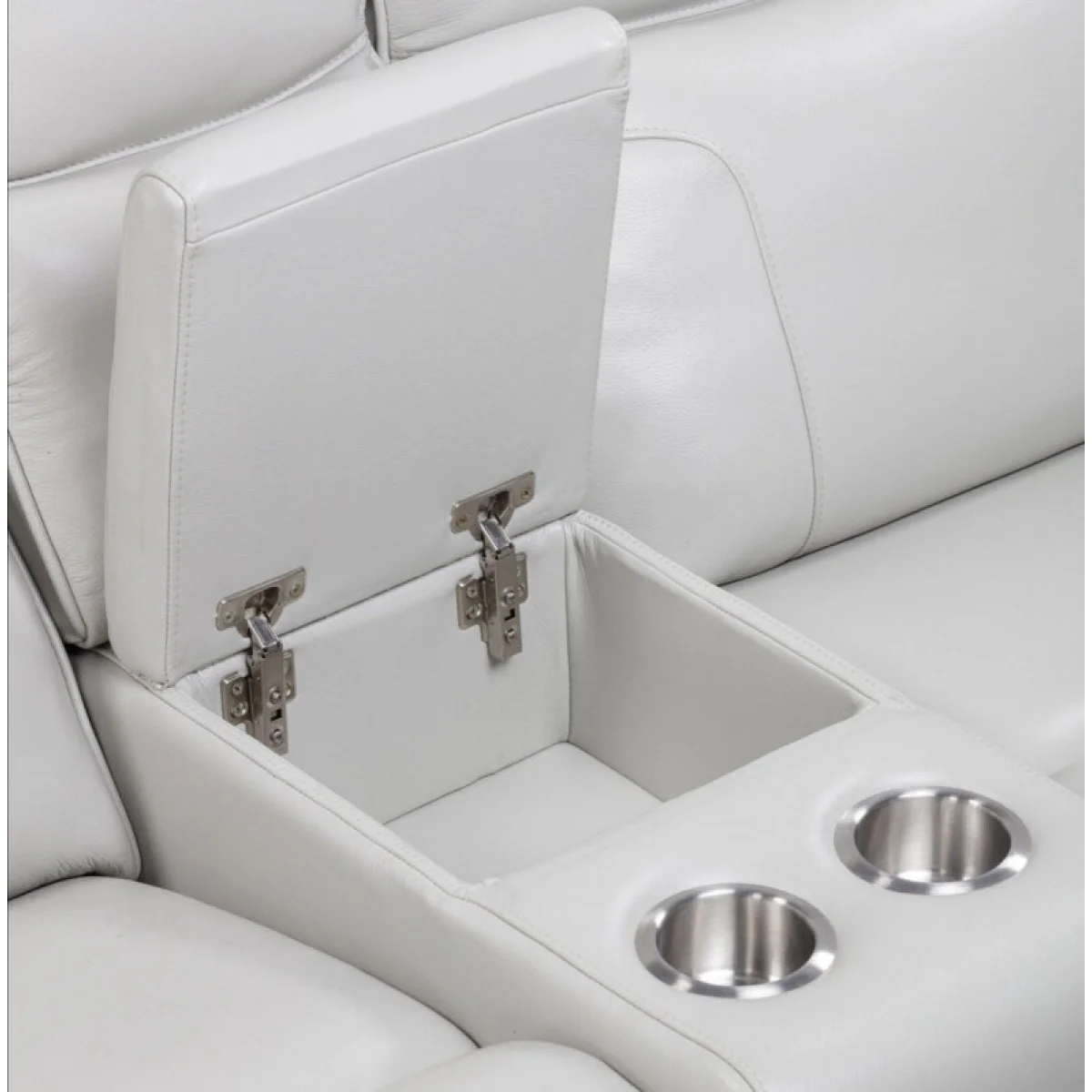 Atlantis – Whisper Ivory Power Zero Gravity Console Loveseat Recliners Cream 9