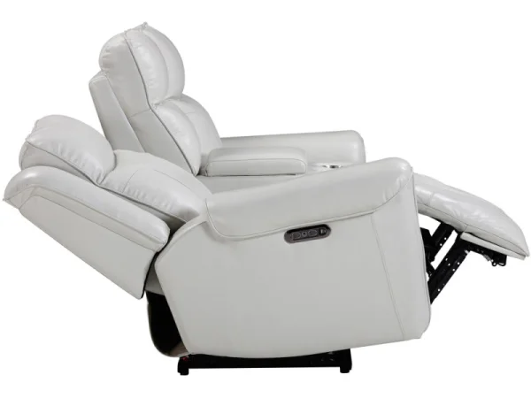 Atlantis – Whisper Ivory Power Zero Gravity Console Loveseat Recliners Cream 18