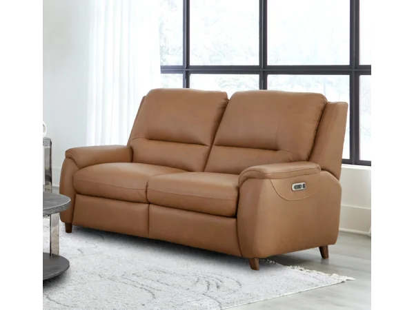 Austin – Caramel Cream Power Console Loveseat Recliners Brown