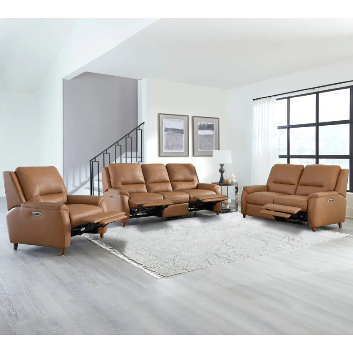 Austin – Caramel Cream Power Sofa Recliners Brown 9