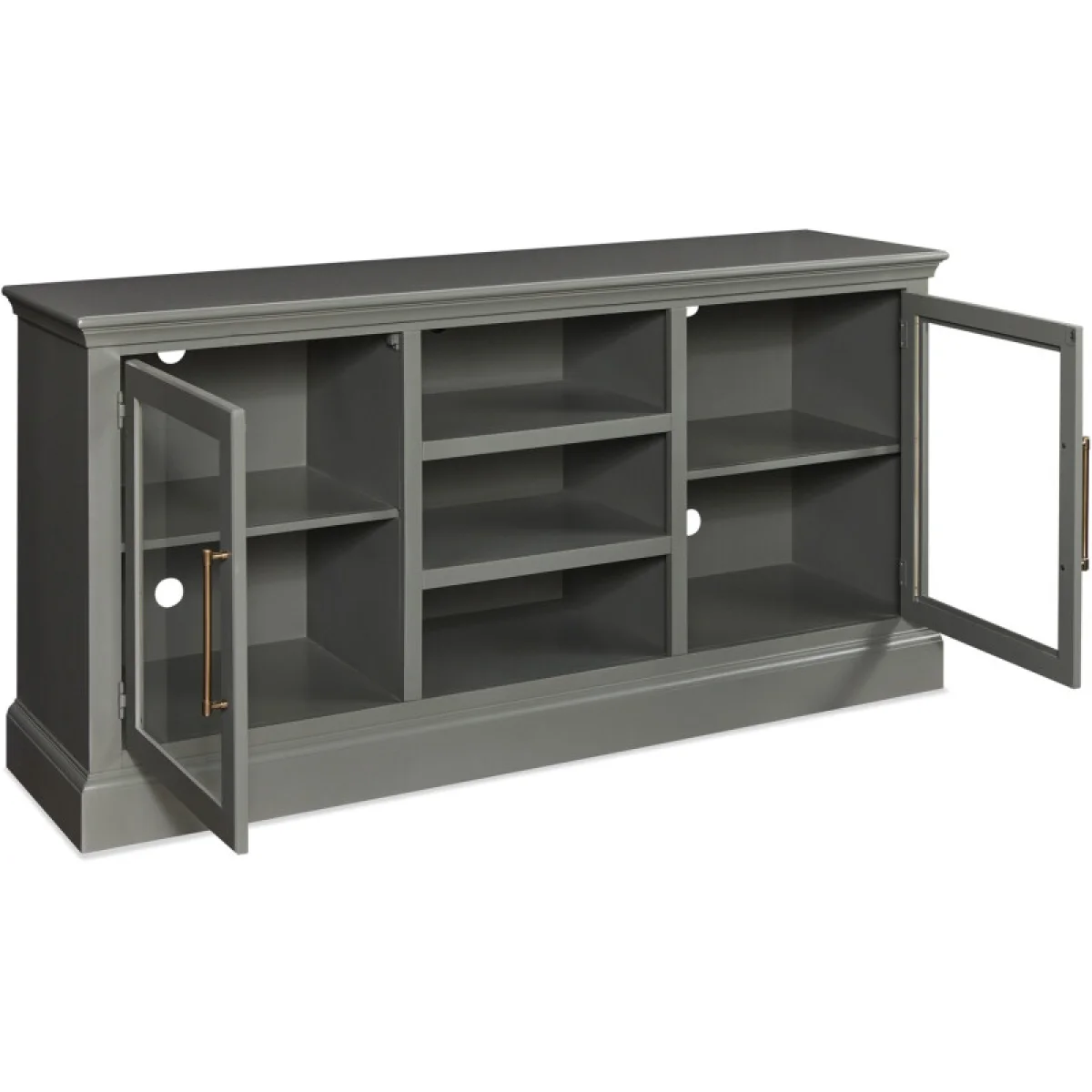 Byron 66″ Console W/ 2 Doors MBB1241-BLK Entertainment Stands Aspen Home 13