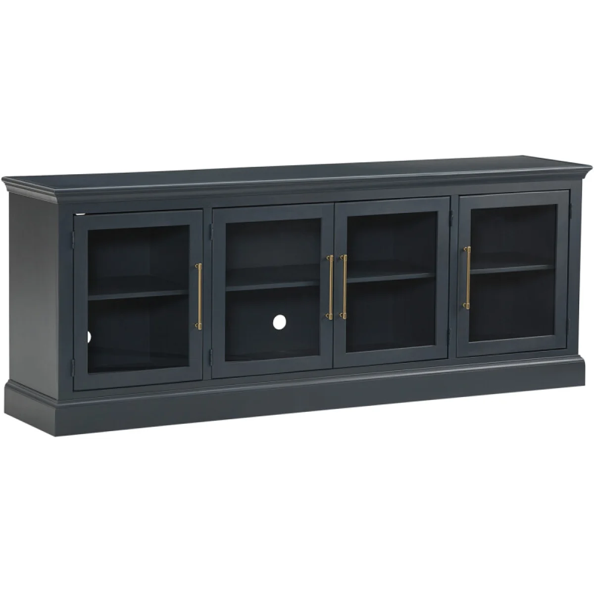 Byron 84″ Console W/ 4 Doors MBB1260-BLK Entertainment Stands Aspen Home 10