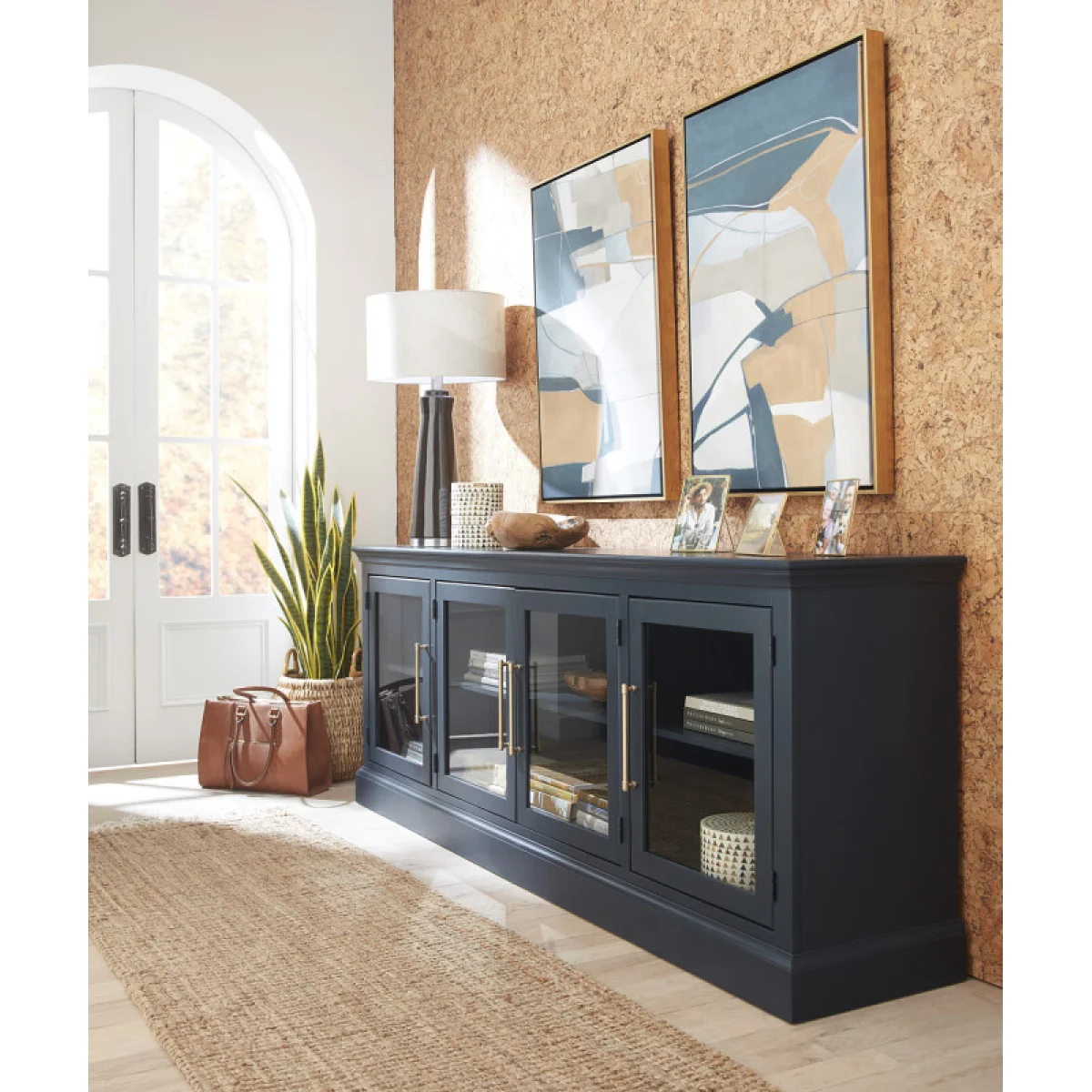 Byron 84″ Console W/ 4 Doors Entertainment Stands Aspen Home 6