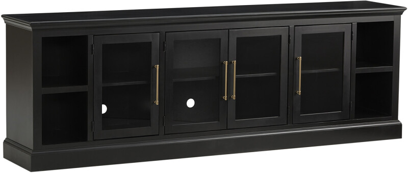 Byron 98″ Console W/ 4 Doors MBB1270-BLK Entertainment Stands Aspen Home 8