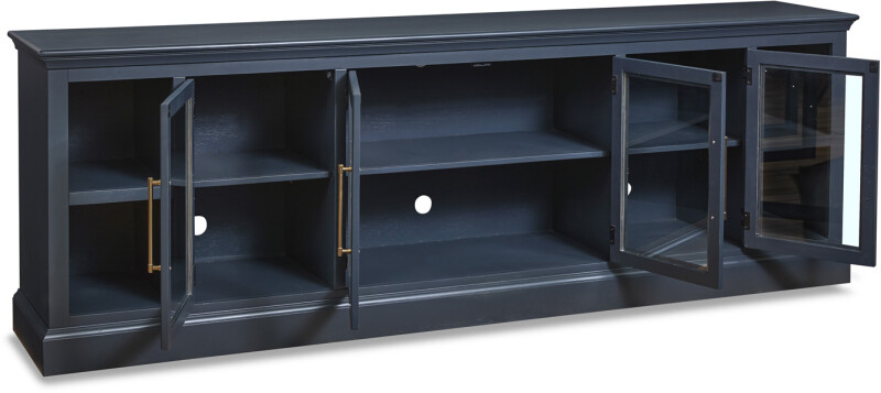 Byron 98″ Console W/ 4 Doors MBB1270-BLK Entertainment Stands Aspen Home 9