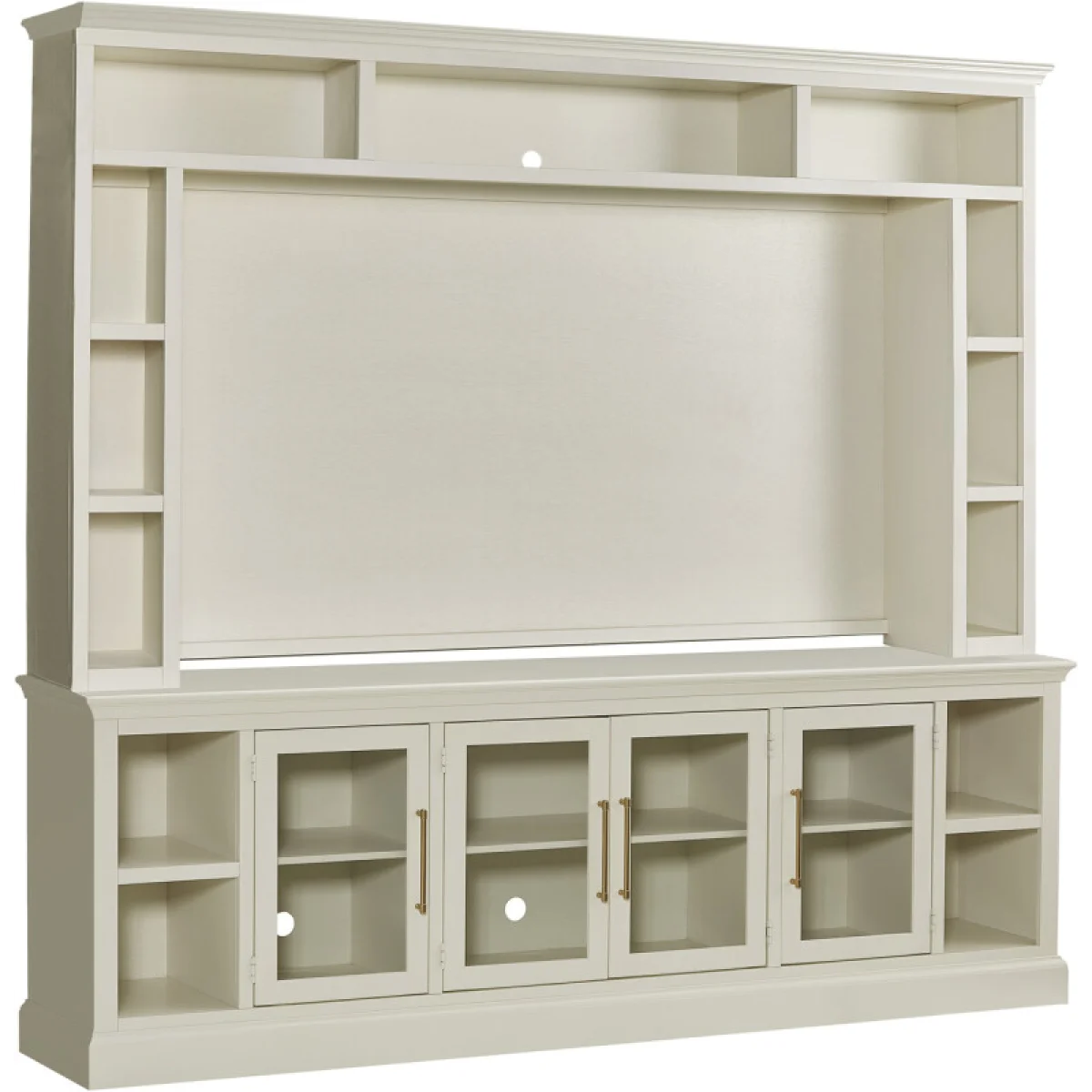 Byron 98″ Hutch MBB1270H-BLK Entertainment Stands Aspen Home 8