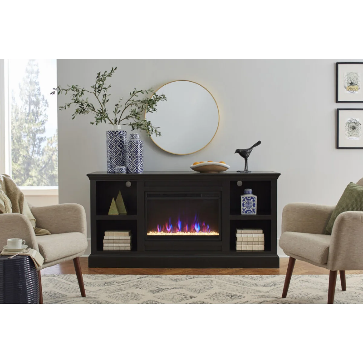 Byron 66″ Fireplace Console Fireplaces Aspen Home 8