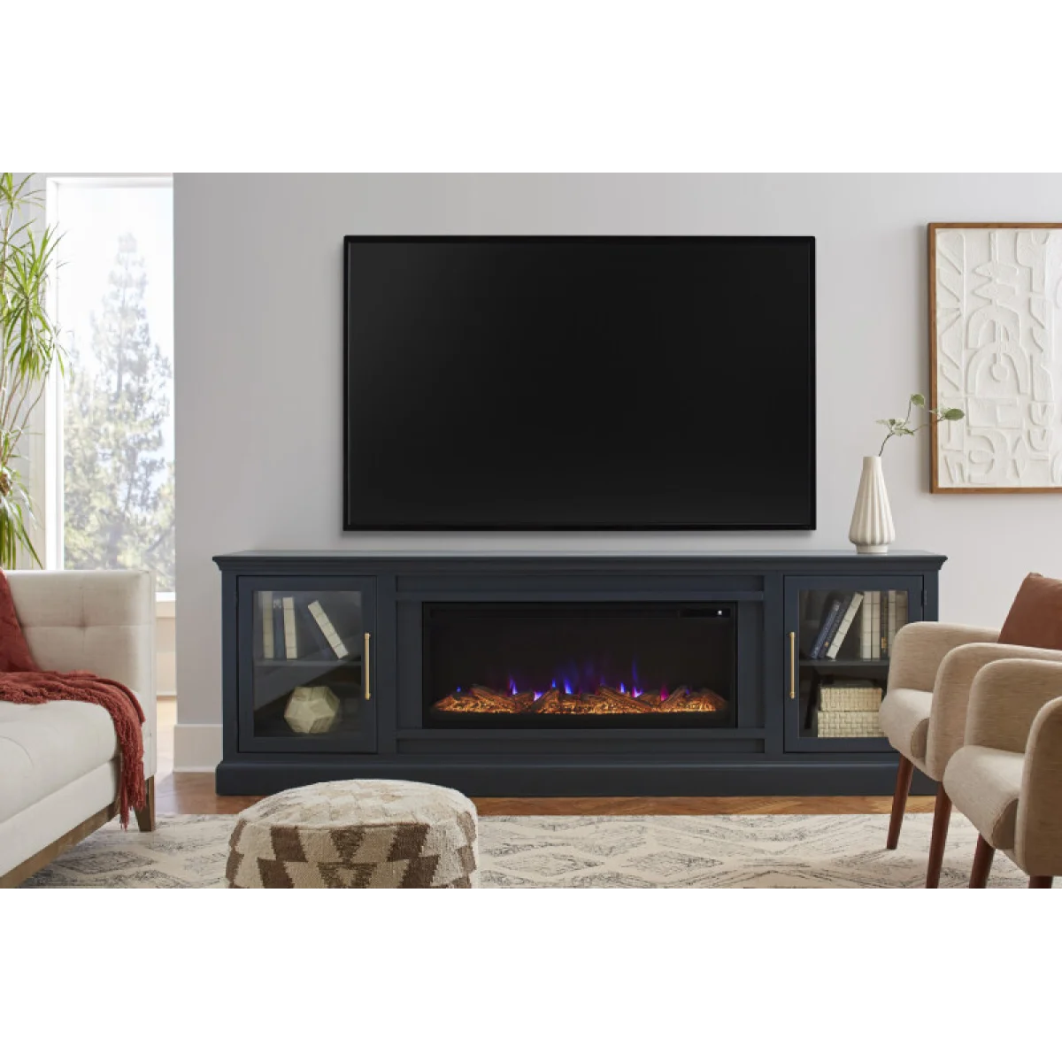 Byron 98″ Fireplace Console Fireplaces Aspen Home 7