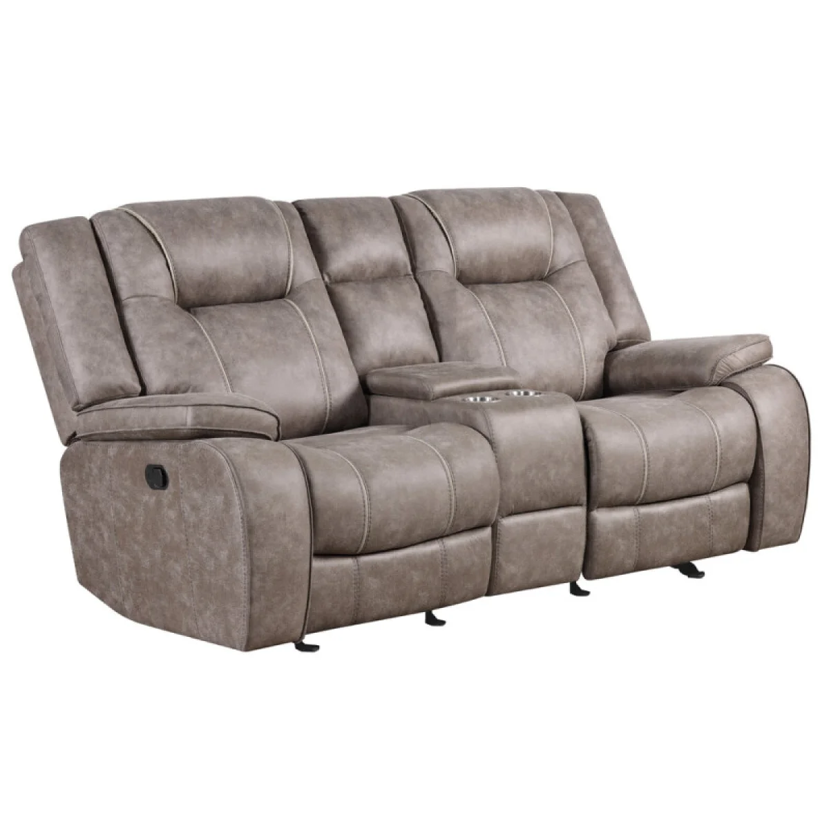Blake – Desert Taupe Manual Console Loveseat Recliners Brown 6