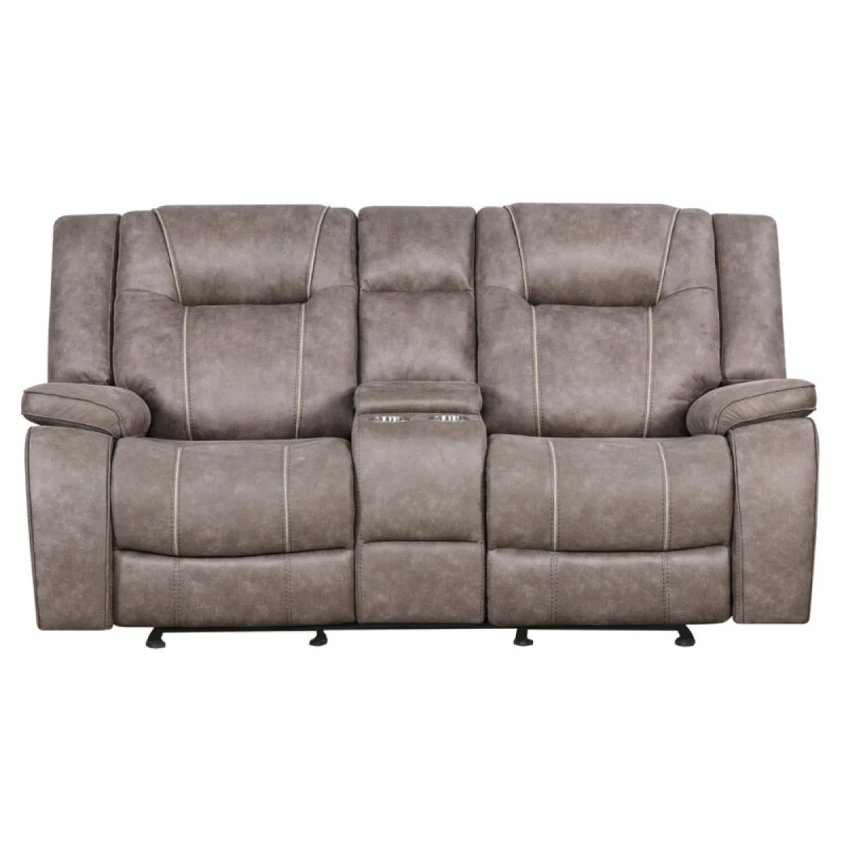Blake – Desert Taupe Manual Console Loveseat Recliners Brown 8