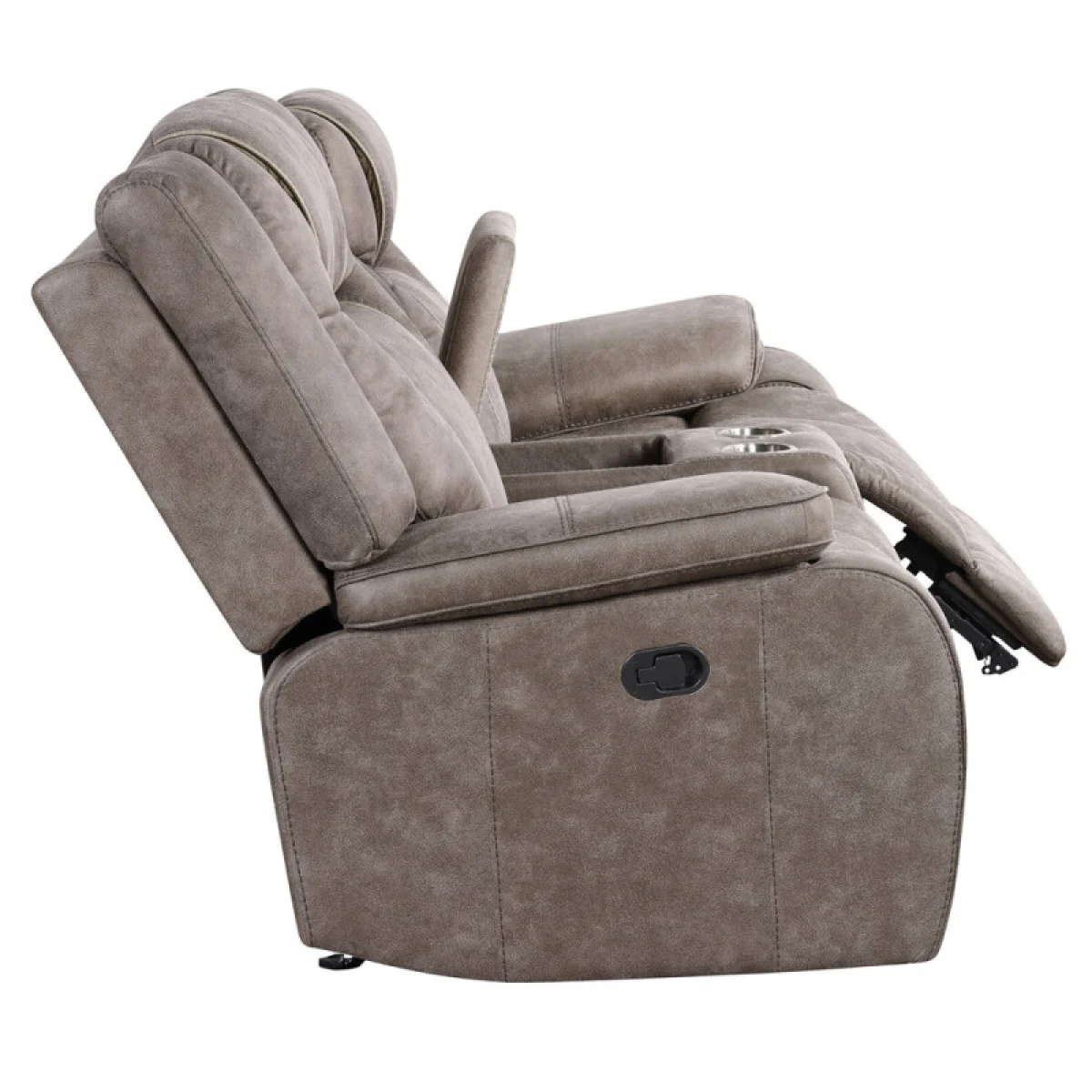 Blake – Desert Taupe Manual Console Loveseat Recliners Brown 10