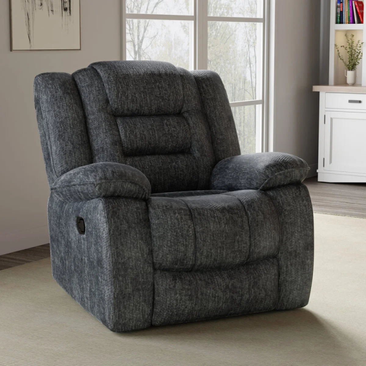 Bolton – Misty Storm Manual Recliner Recliners black 4