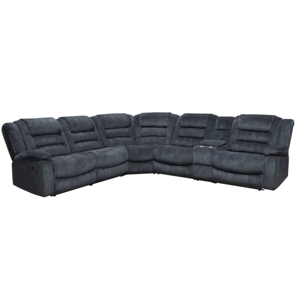 Bolton – Misty Storm 6pc Modular Reclining Sectional Recliners black 4