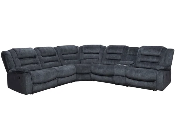 Bolton – Misty Storm 6pc Modular Reclining Sectional Recliners black