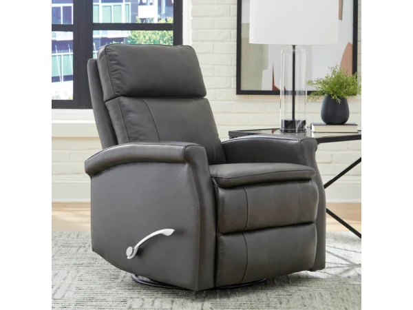 Bristol – Raven Manual Swivel Glider Recliner Recliners Gray