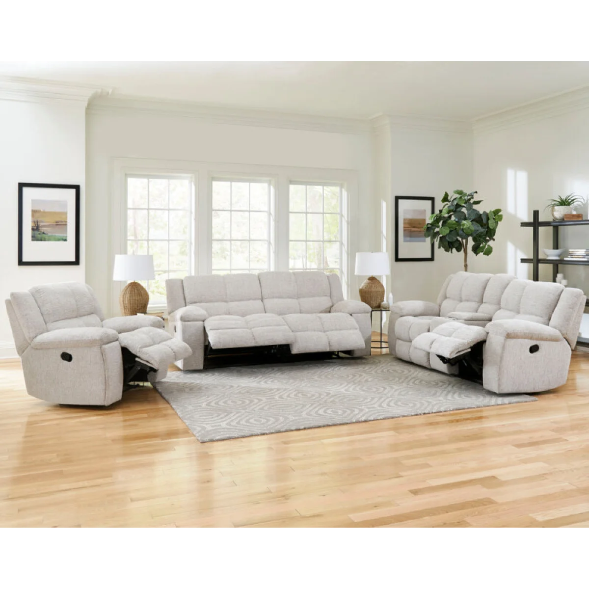 Buster – Opal Taupe Manual Recliner Recliners Cream 12