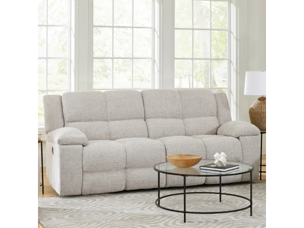 Buster – Opal Taupe Manual Dual Reclining Sofa Recliners Cream