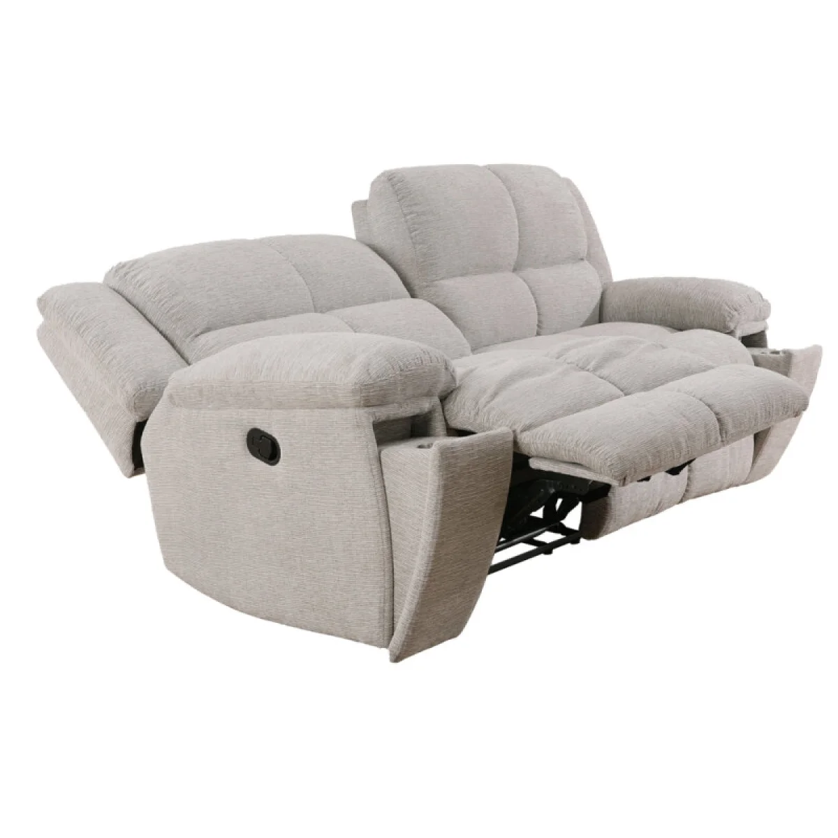 Buster – Opal Taupe Manual Dual Reclining Sofa Recliners Cream 9