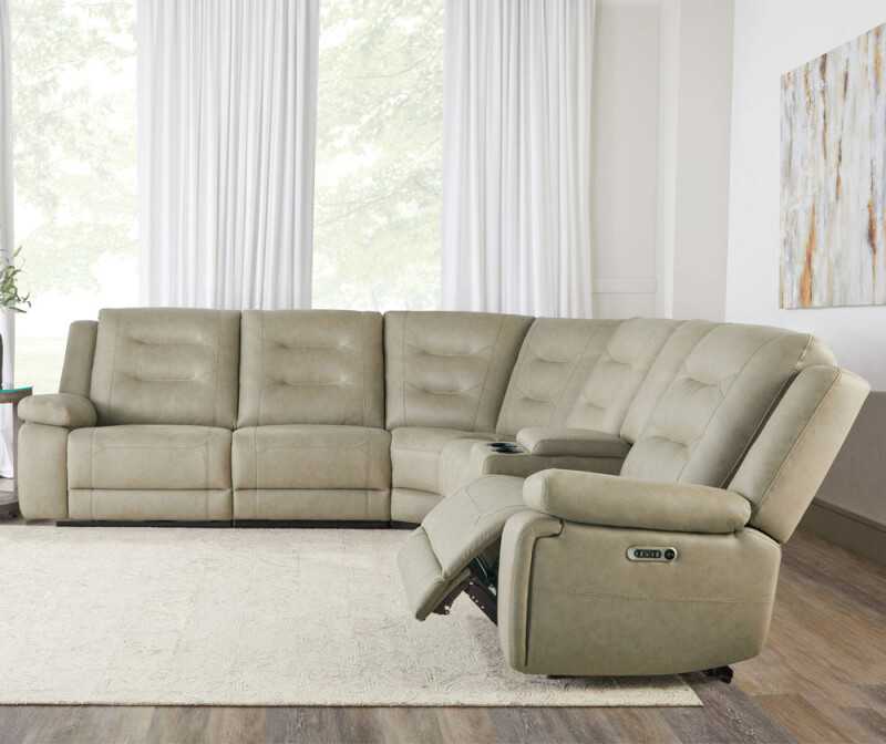 Caldwell – Tahoe Fog 6pc Modular Power Reclining Sectional Recliners Green 8 Caldwell – Tahoe Fog 6pc Modular Power Reclining Sectional Recliners Green 8