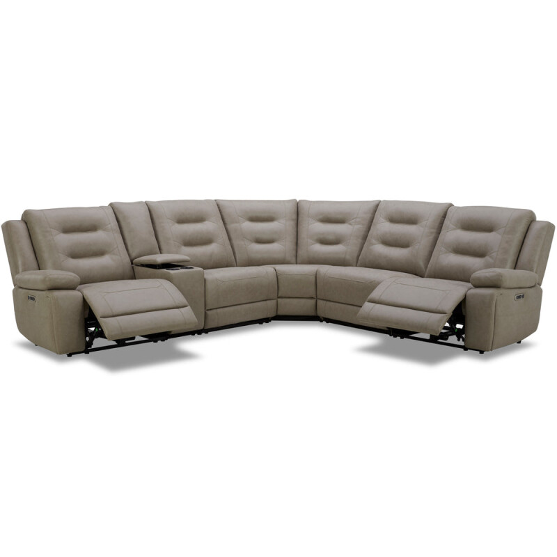 Caldwell – Tahoe Fog 6pc Modular Power Reclining Sectional Recliners Green 13 Caldwell – Tahoe Fog 6pc Modular Power Reclining Sectional Recliners Green 13