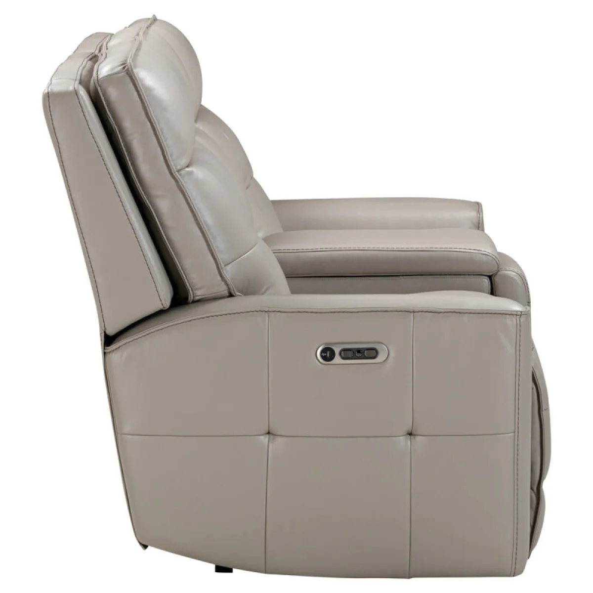 Canterbury – Pewter Power Zero Gravity Console Loveseat Recliners Gray 9