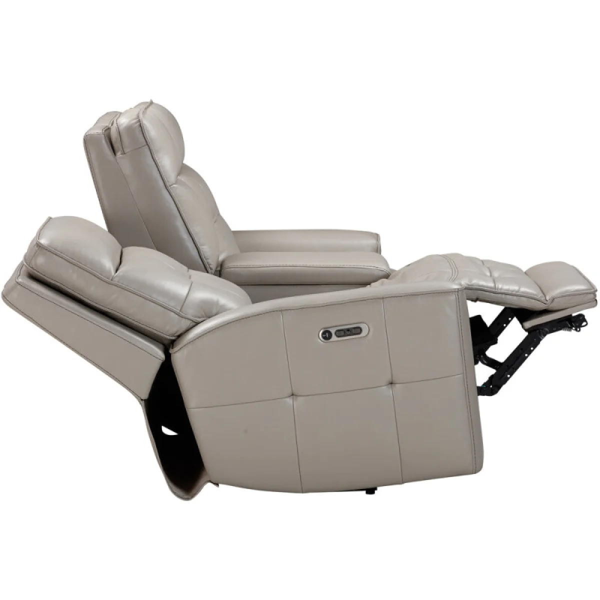 Canterbury – Pewter Power Zero Gravity Console Loveseat Recliners Gray 11