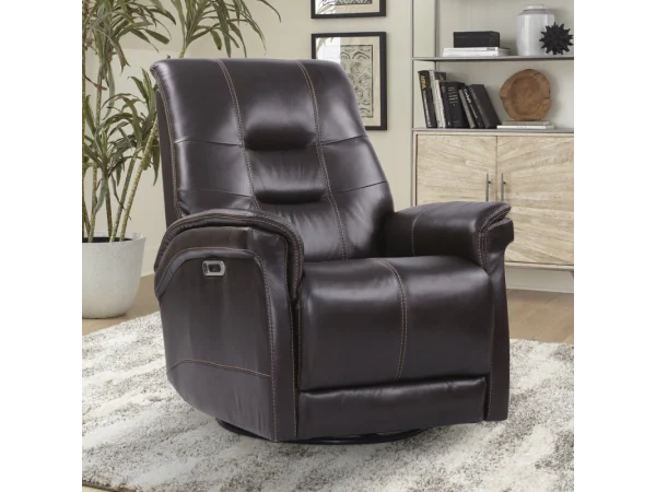Carnegie – Verona Coffee – Powered By Freemotion Power Cordless Swivel Glider Recliner Recliners Brown