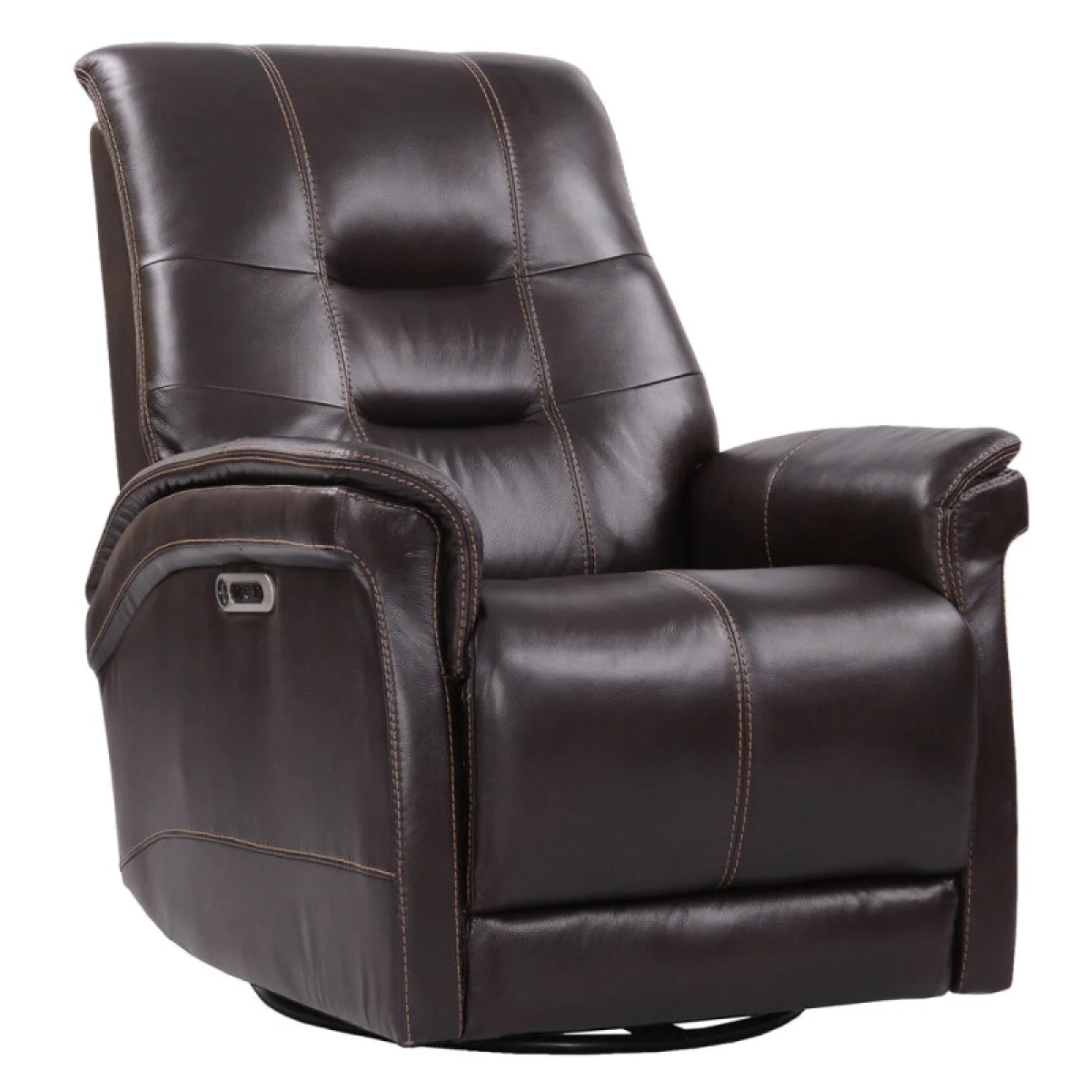 Carnegie – Verona Coffee – Powered By Freemotion Power Cordless Swivel Glider Recliner Recliners Brown 7