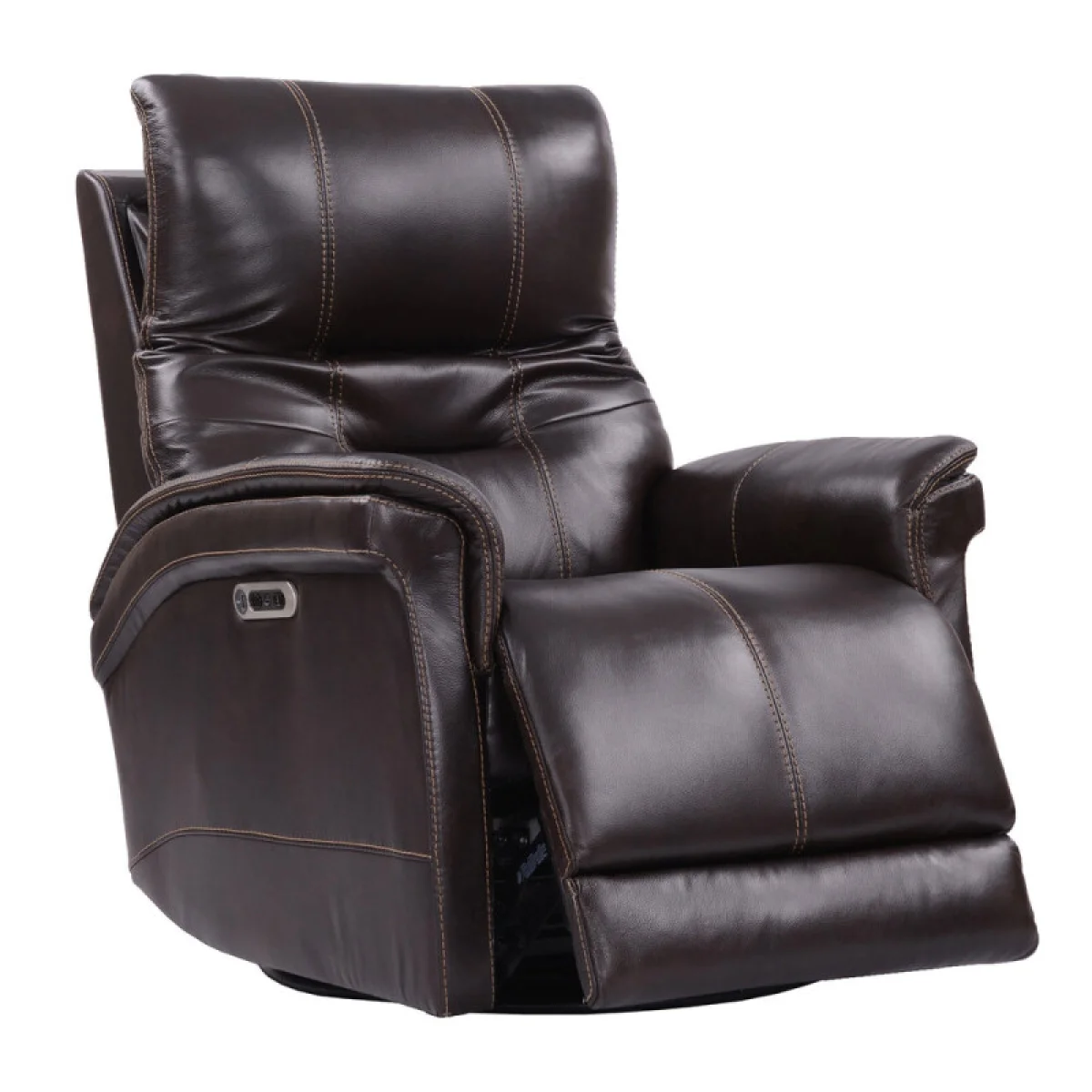 Carnegie – Verona Coffee – Powered By Freemotion Power Cordless Swivel Glider Recliner Recliners Brown 12