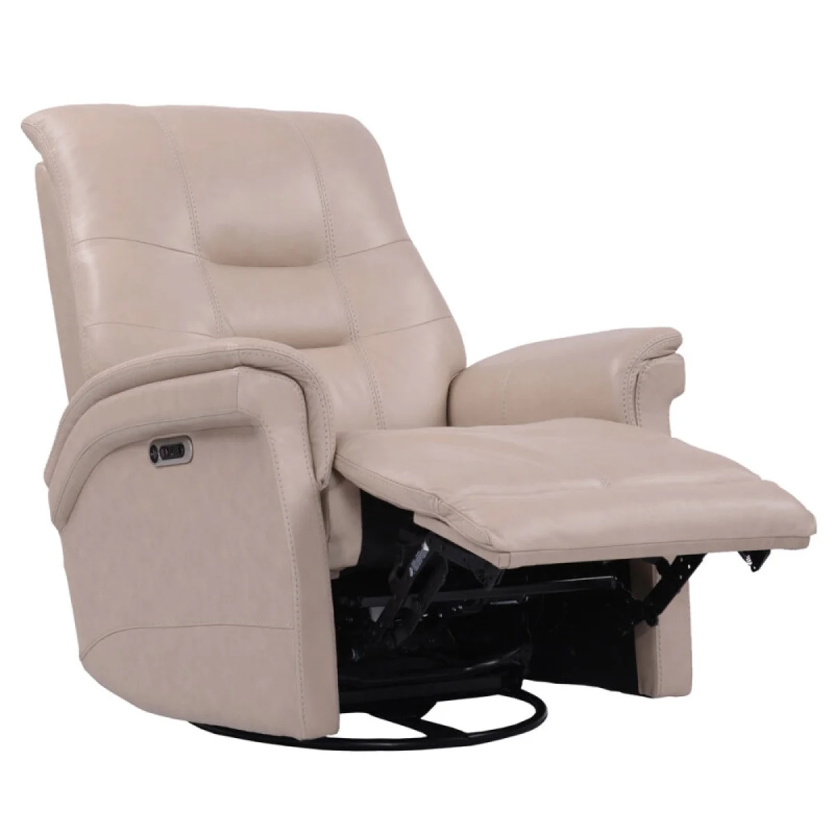 Carnegie – Verona Linen – Powered By Freemotion Power Cordless Swivel Glider Recliner Recliners Cream 8