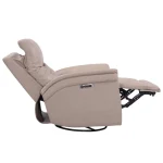 Carnegie – Verona Linen – Powered By Freemotion Power Cordless Swivel Glider Recliner Recliners Cream 25