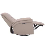 Carnegie – Verona Linen – Powered By Freemotion Power Cordless Swivel Glider Recliner Recliners Cream 26