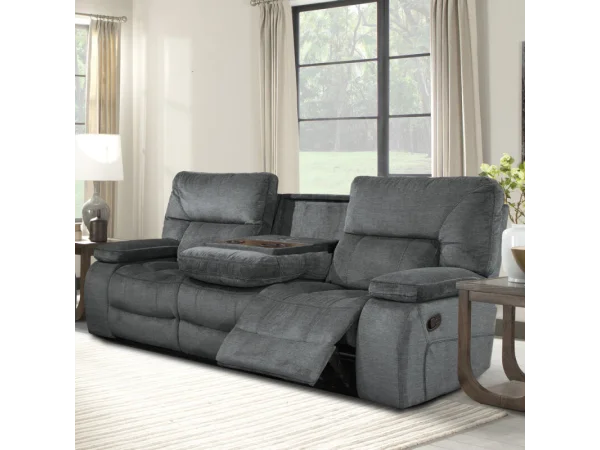 Chapman – Polo Manual Drop Down Table Sofa Recliners Gray
