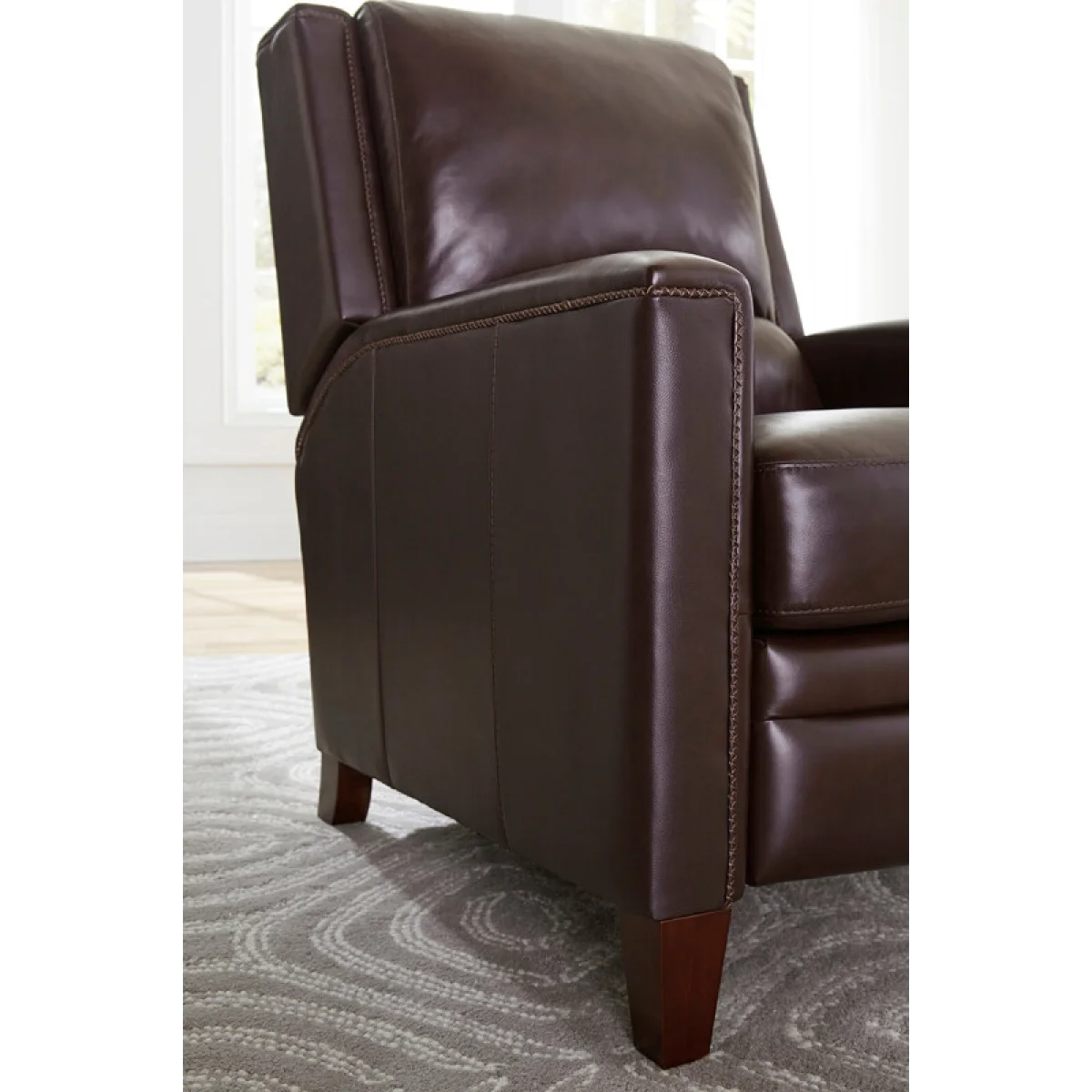 Connor – Espresso Manual Pushback High Leg Recliner Recliners Brown 8