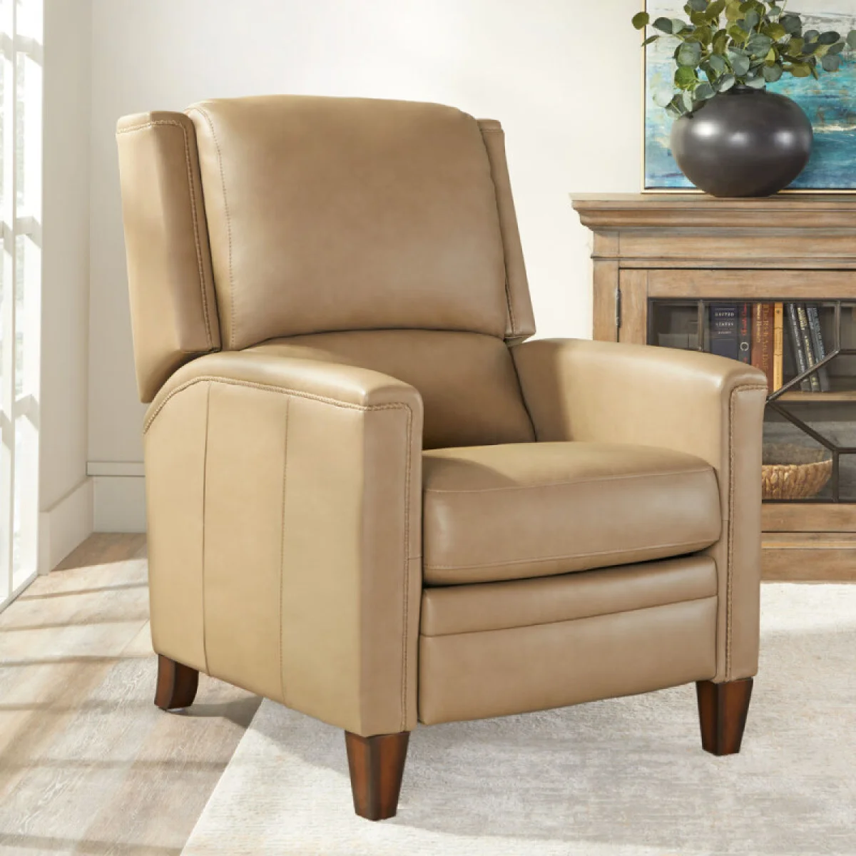 Connor – Luxe Latte Power High Leg Recliner With Power Headrest Recliners Brown 4