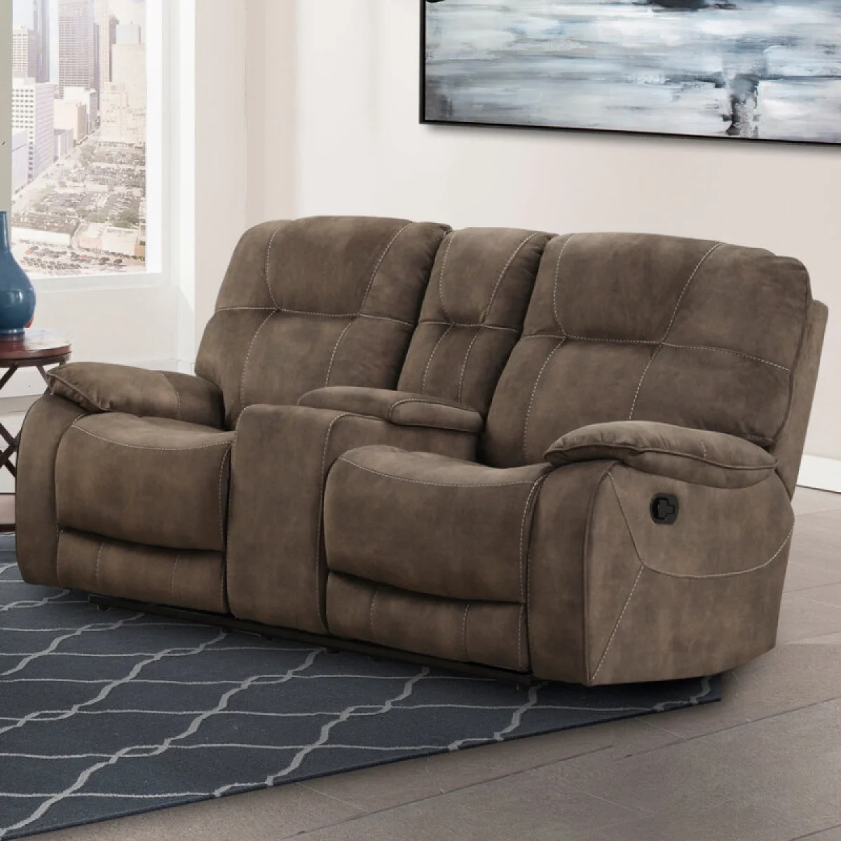 Cooper – Shadow Brown Manual Console Loveseat Recliners Brown 4
