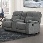 Cooper – Shadow Grey Manual Console Loveseat Recliners Brown 10