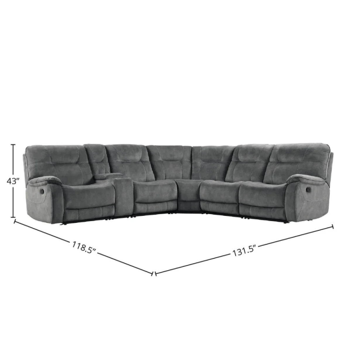 Cooper – Shadow Grey 6pc Package A (811l, 810, 850, 840, 860, 811r) Recliners Brown 10