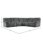 Cooper – Shadow Grey 6pc Package A (811l, 810, 850, 840, 860, 811r) Recliners Brown 19
